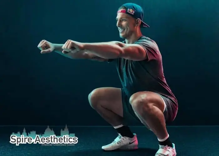 Image of man build leg muscle Weston Super Mare through exercise