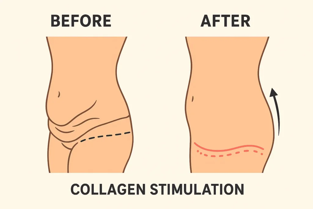 Before and after results for sagging skin after weight loss injections Weston Super Mare