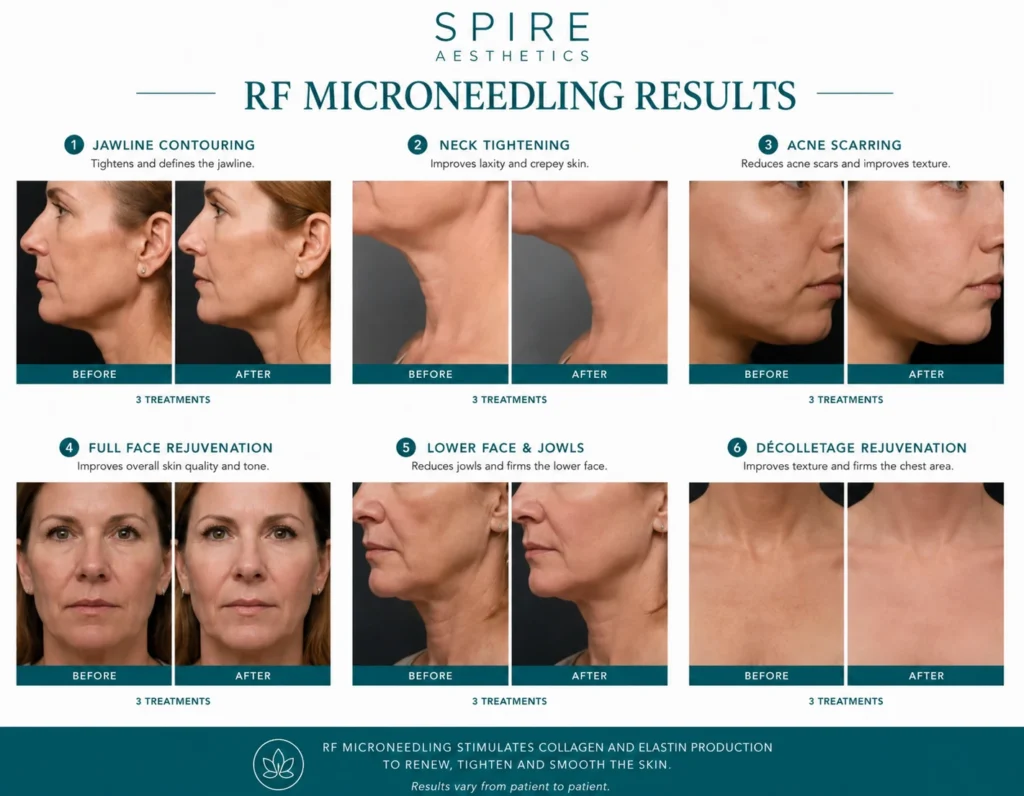RF Microneedling Skin tightening Weston Super Mare results
